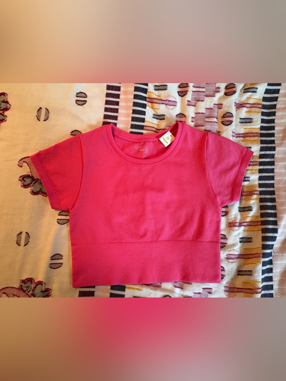 OFFLINE by Aerie Hot Pink Cropped Top | Barbiecore Y2K Athleisure Loungewear